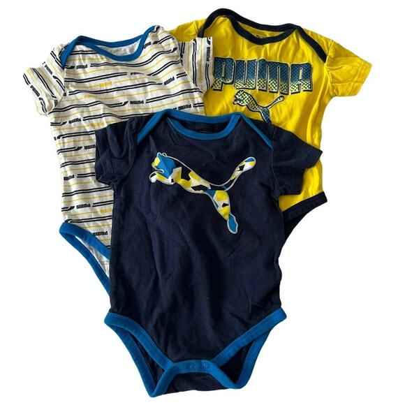 Puma Baby Boy Bundle Set of 3 One Piece size 3-6 months - Picture 1 of 1